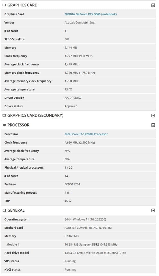 Windowsノート本体 ASUS Vivobook Pro OLED/i7, RTX3060