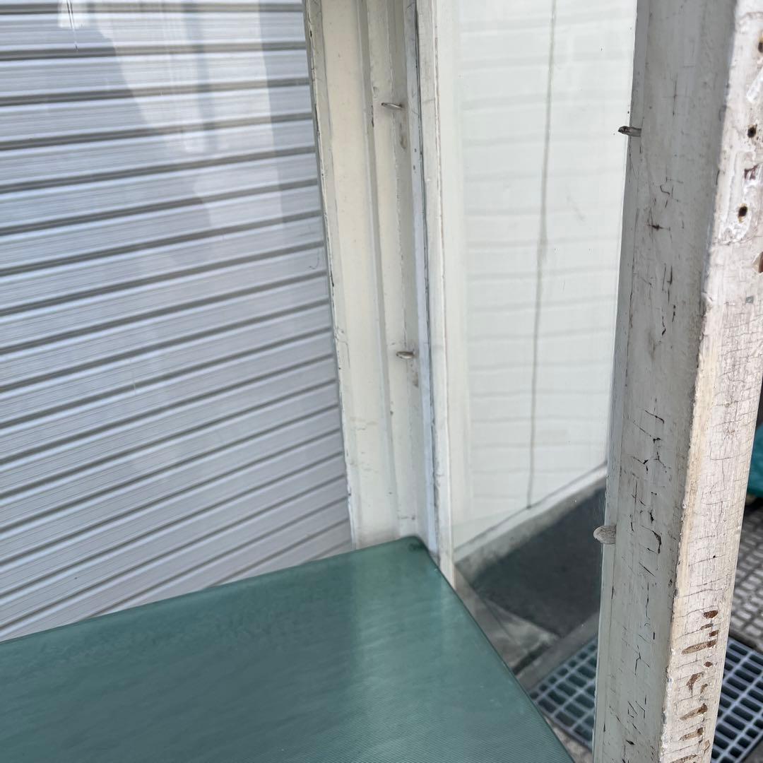 引き取り限定 宮城県◾️アンティーク古家具 大型サイズ ケビントディスプレイ棚