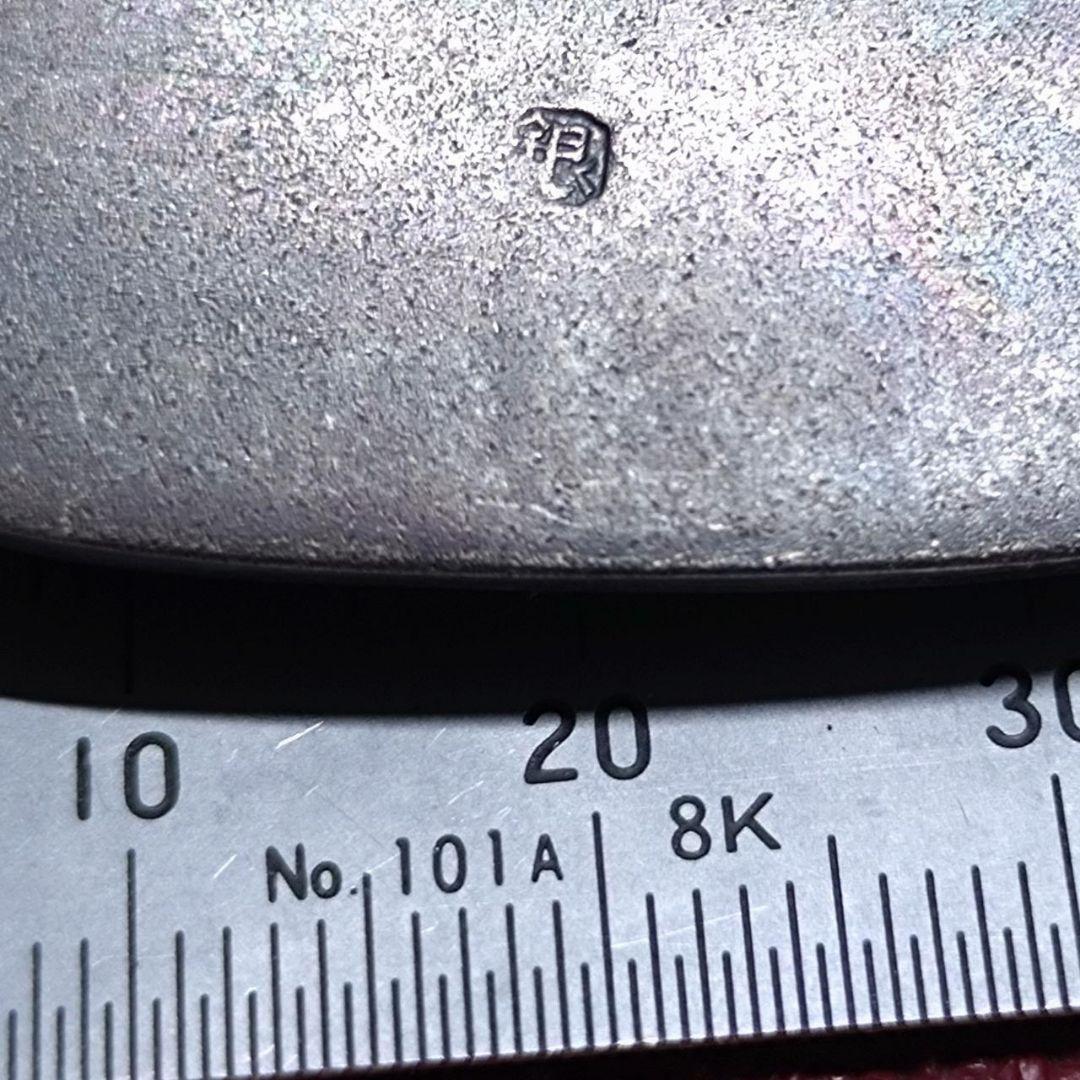 煙草入 前金具 帯留飾 銀製台座