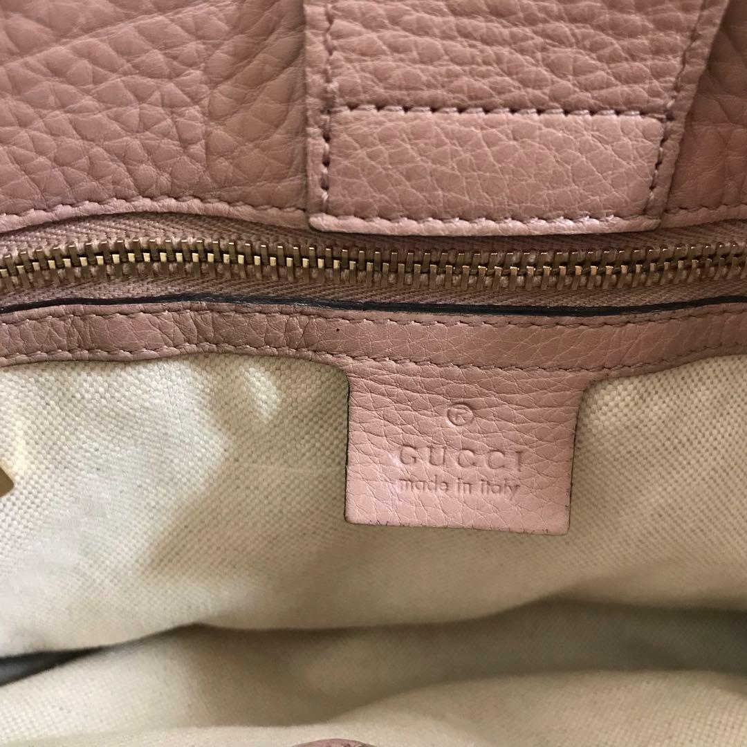 し*み様 GUCCI　ピンク　2WAY ショルダーバッグ　バンブー　スモール　レ