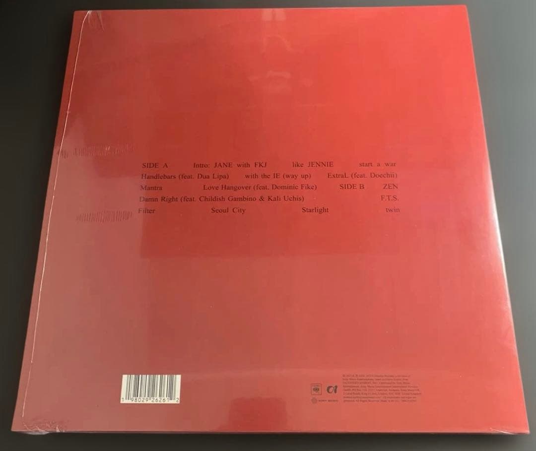 Jennie / Ruby 輸入盤LP (半透明レッド・ヴァイナル) 限定盤！