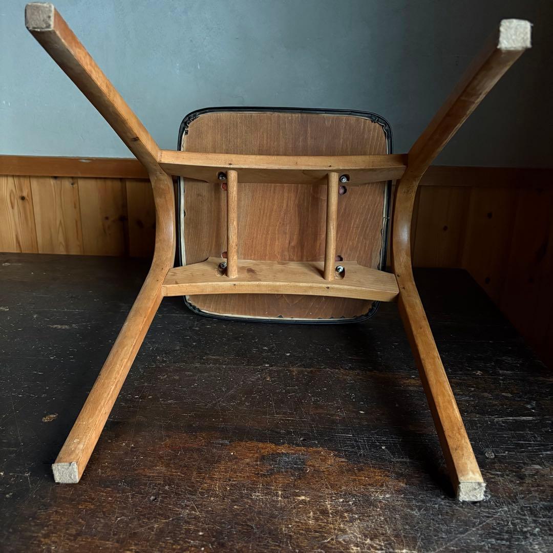 ビンテージ★秋田木工スタッキングスツール　剣持勇 ブラック