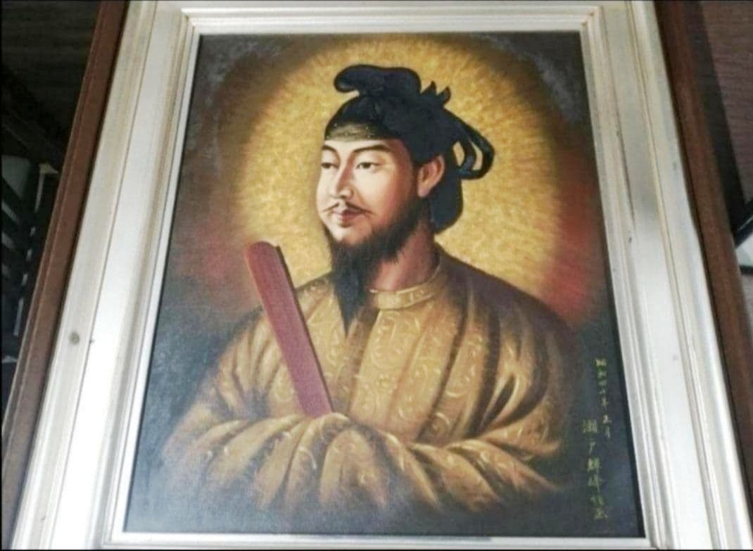 希少な聖徳太子肖像画　ビンテージ油絵　福田元首総理寄贈大蔵大臣贈り物　油絵原画