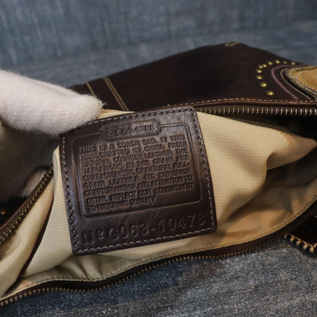 希少 COACH クロワッサン レザー ホーボー ワンショルダーバッグ