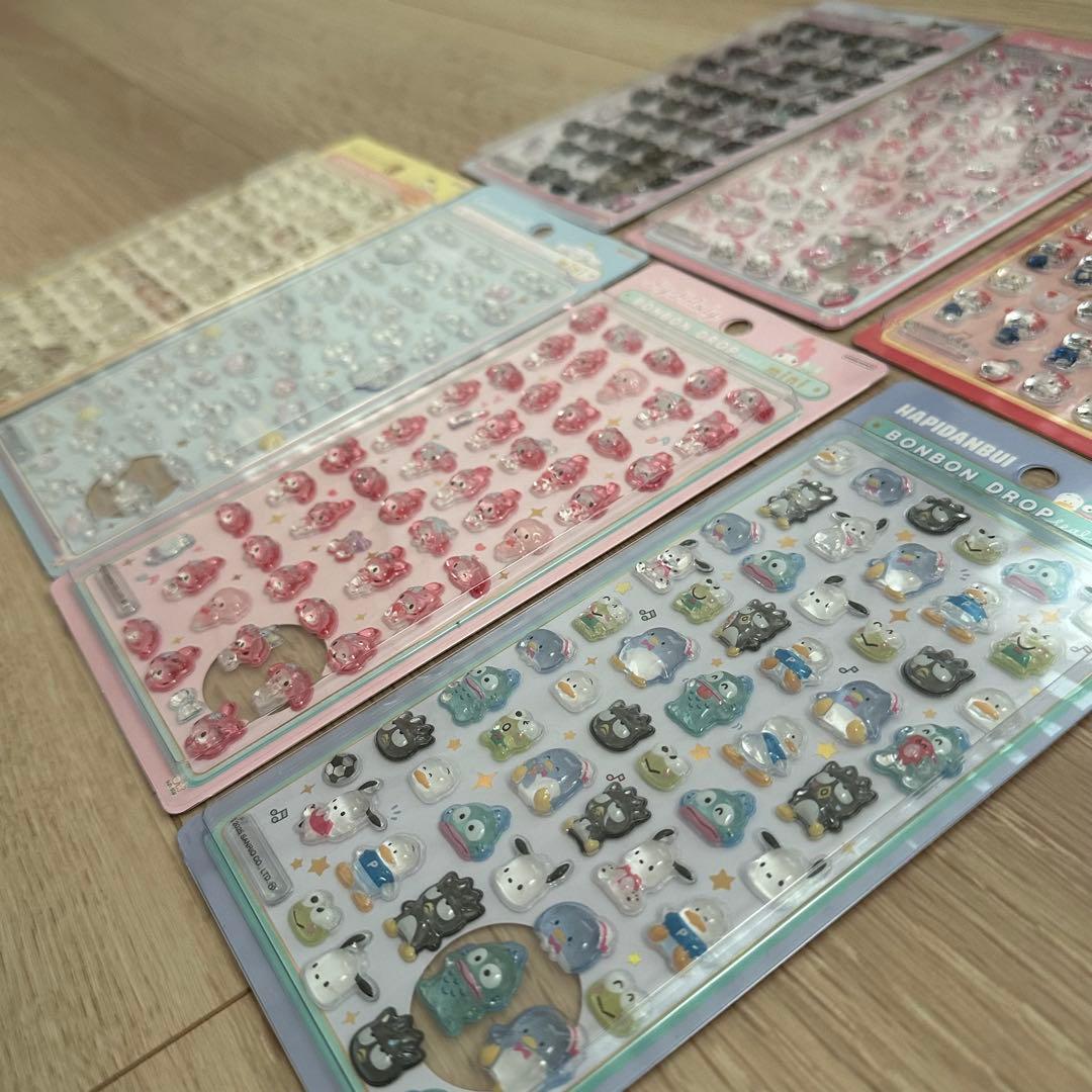 ボンボンドロップシールミニ サンリオ はぴだんぶい キティ シール 正規品