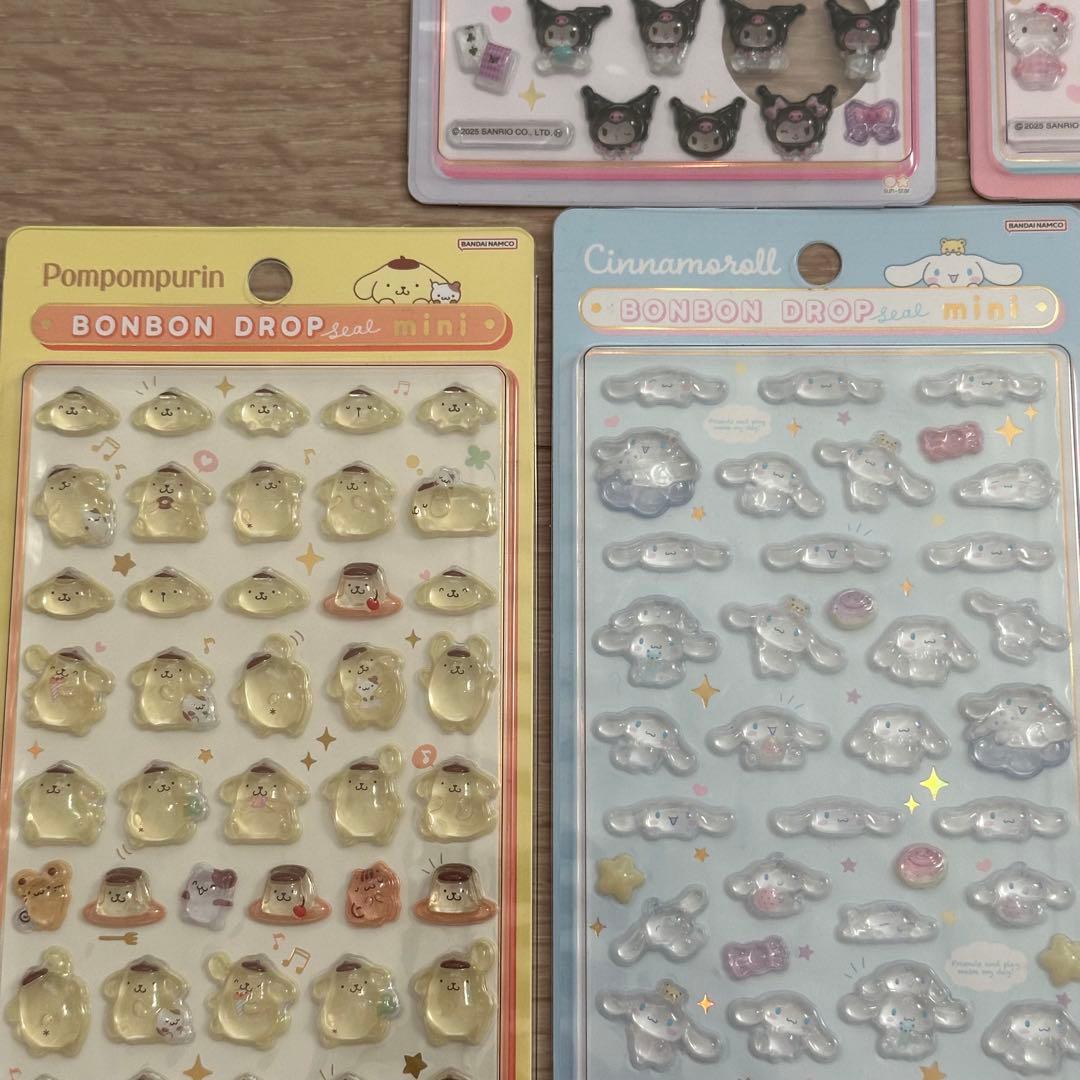 ボンボンドロップシールミニ サンリオ はぴだんぶい キティ シール 正規品