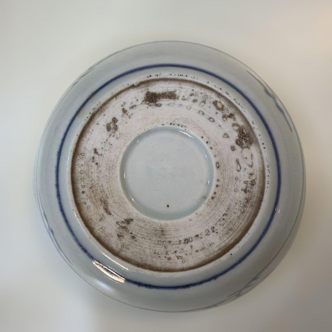 古伊万里 江戸 染付 膾 くらわんか なでしこ 撫子 骨董 アンティーク 皿