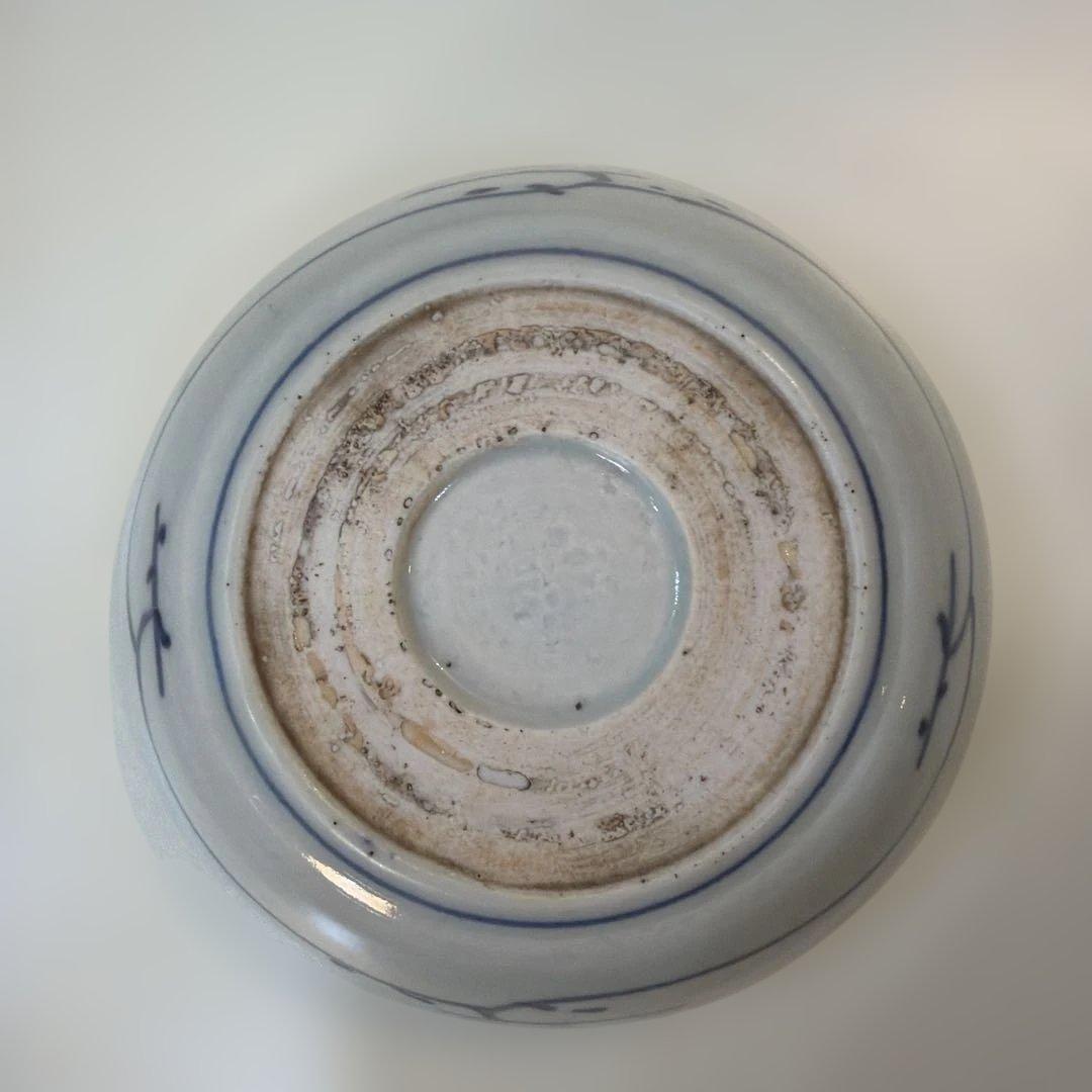 古伊万里 江戸 染付 膾 くらわんか なでしこ 撫子 骨董 アンティーク 皿