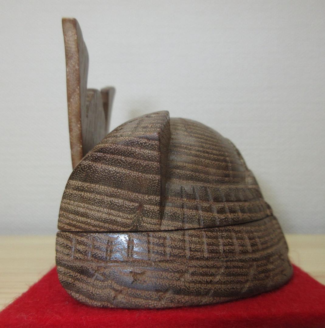 送料込【逢絢亭】茶道具 香合 桑地 兜の形 内金箔塗 木製 川本光春 共箱入り