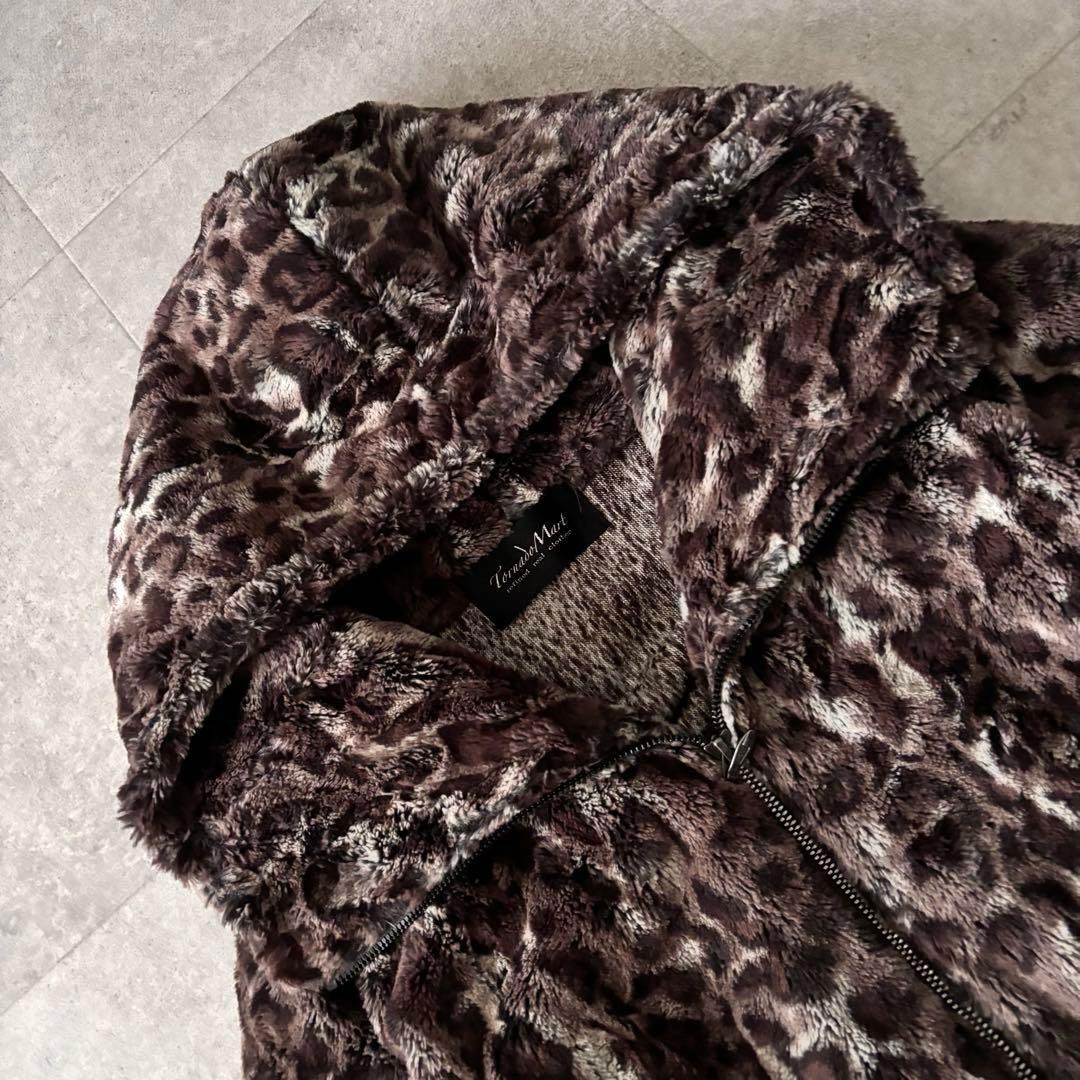 グランジTORNADO MART レオパード ヒョウ柄 ファージャケット y2k