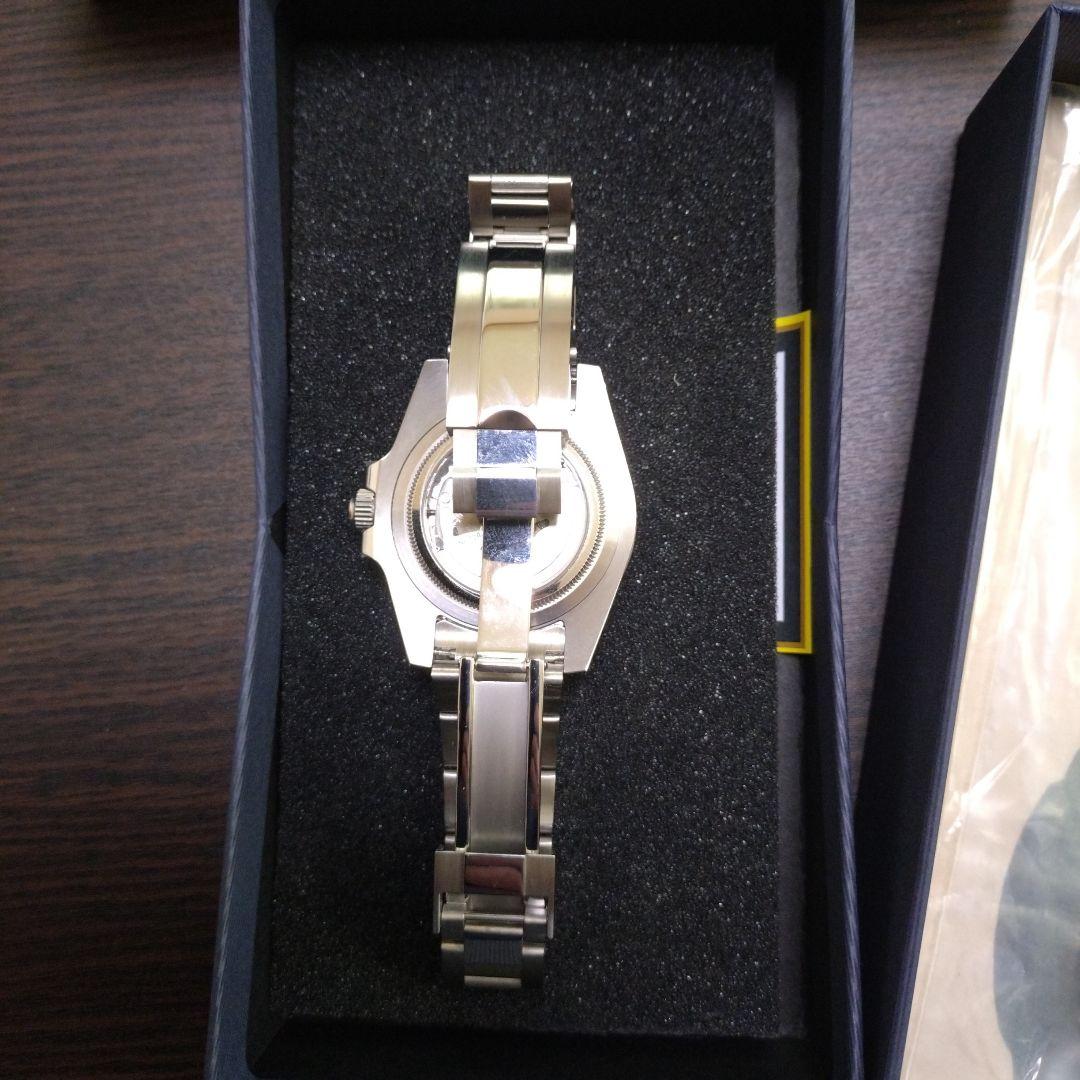 K*パ様 NH70 MOD カスタム 自動巻 腕時計スケルトン シルバー ブルー