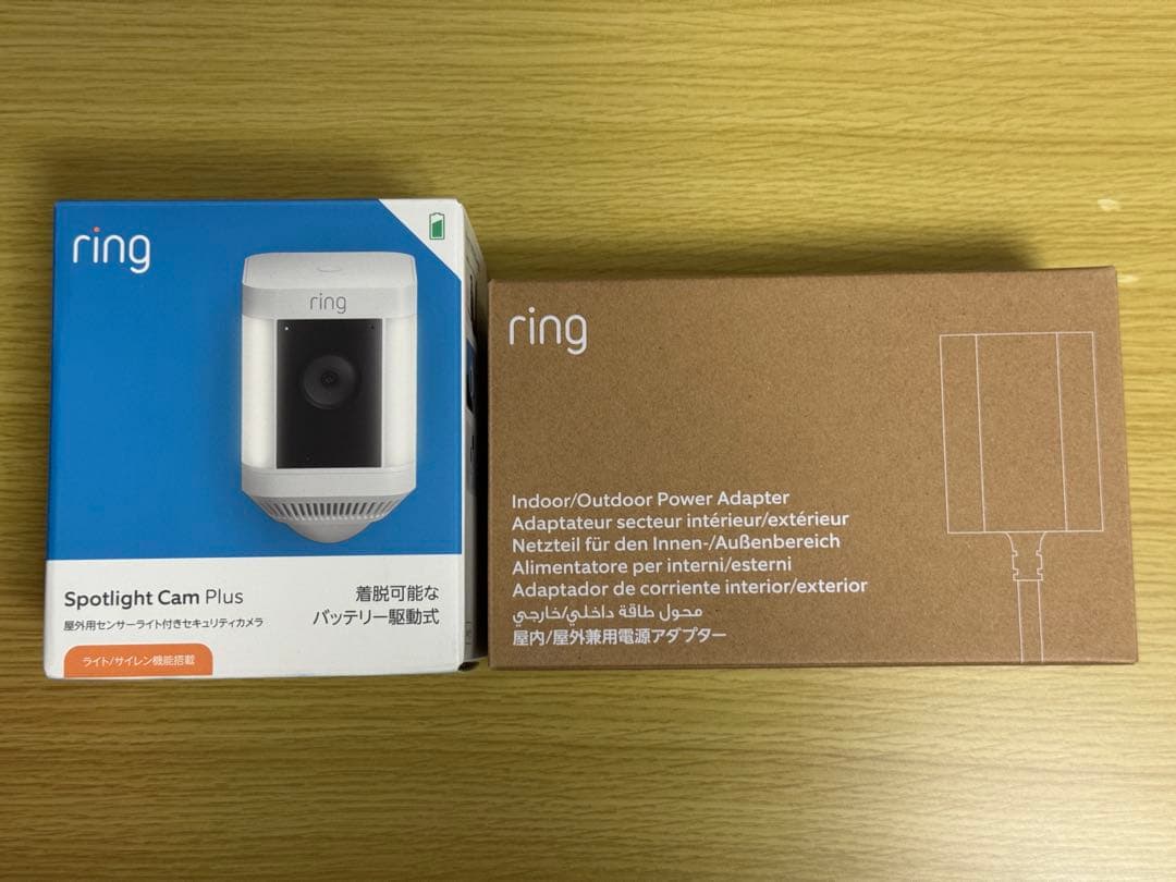 [新品]Ring Spotlight Cam Plus 電源アダプタ付き
