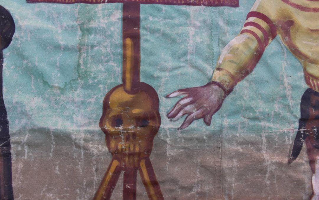 アンティーク　ビンテージ　サーカスバナー　フリークス　1940's 看板