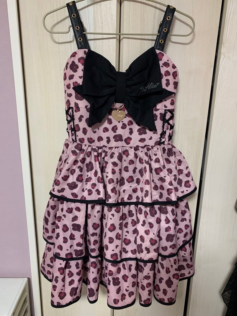 【To Alice】レオパード柄ピンク ワンピース