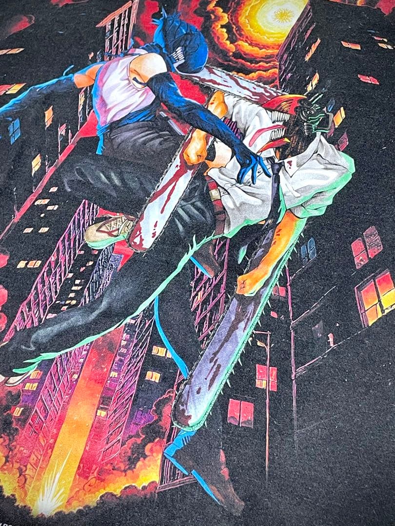 た*け様 希少　チェンソーマン　レゼ　Tシャツ　アニメ　デンジ　フェードブラック