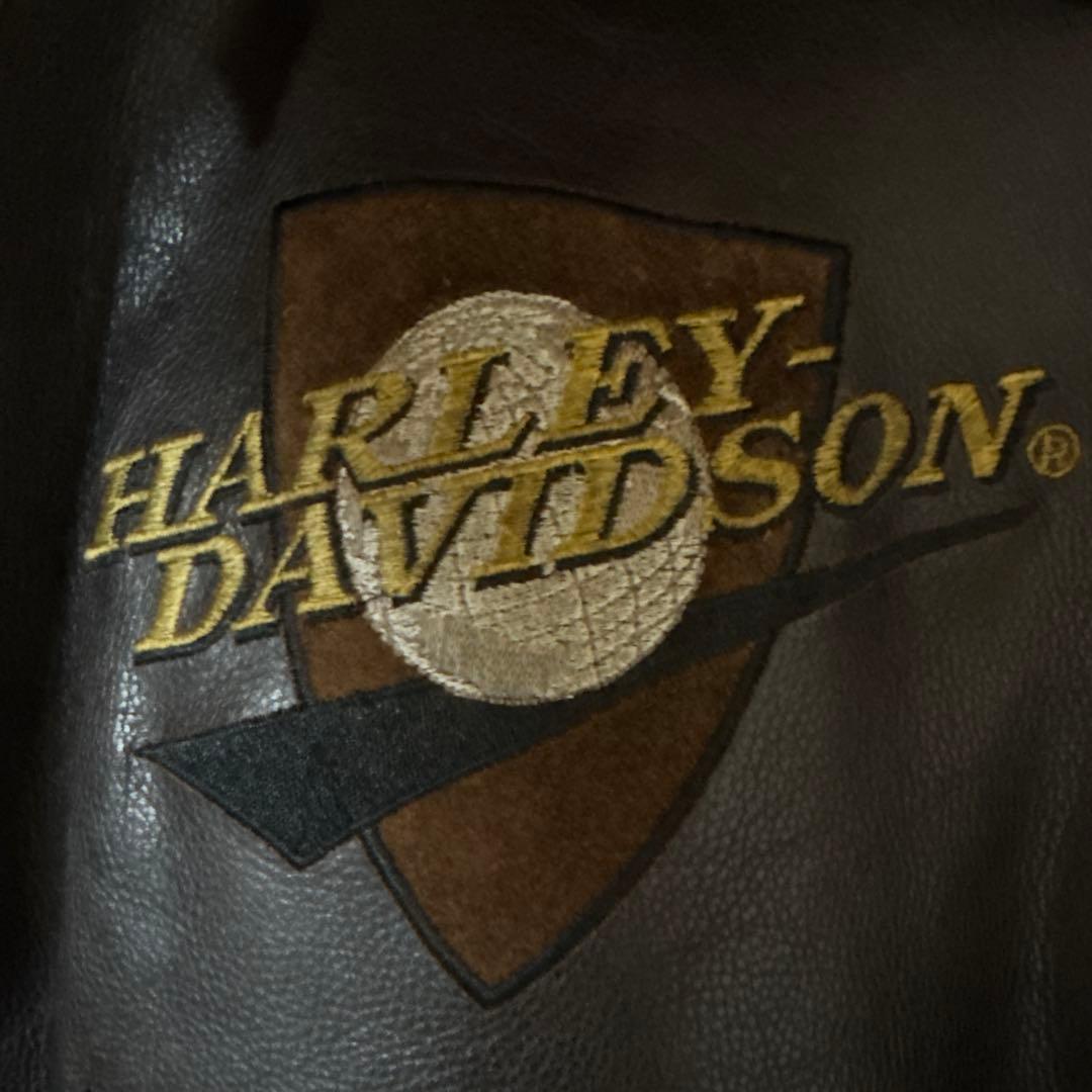 Harley-Davidson ブラウンレザーライダースジャケット