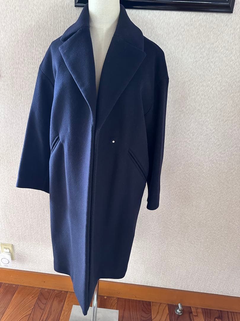 イエナ ネイビー MANTECOオーバーチェスターコート