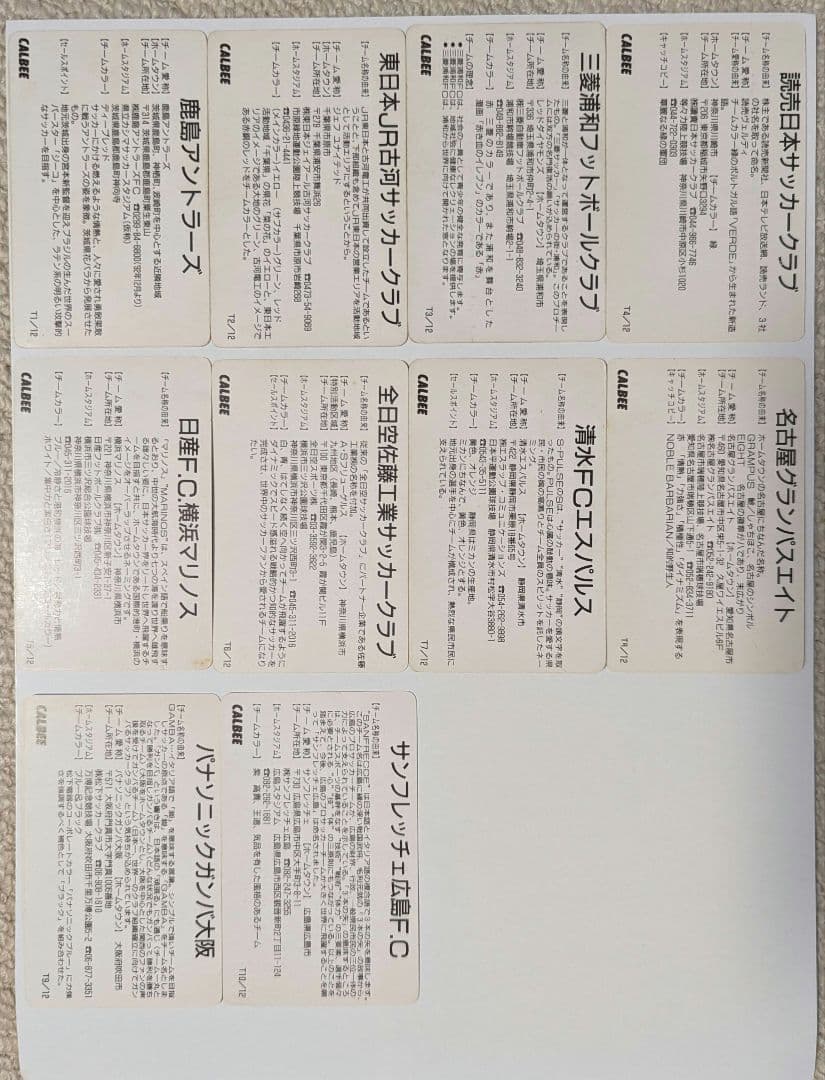 カルビー　Jリーグチップス　マスコット　カード