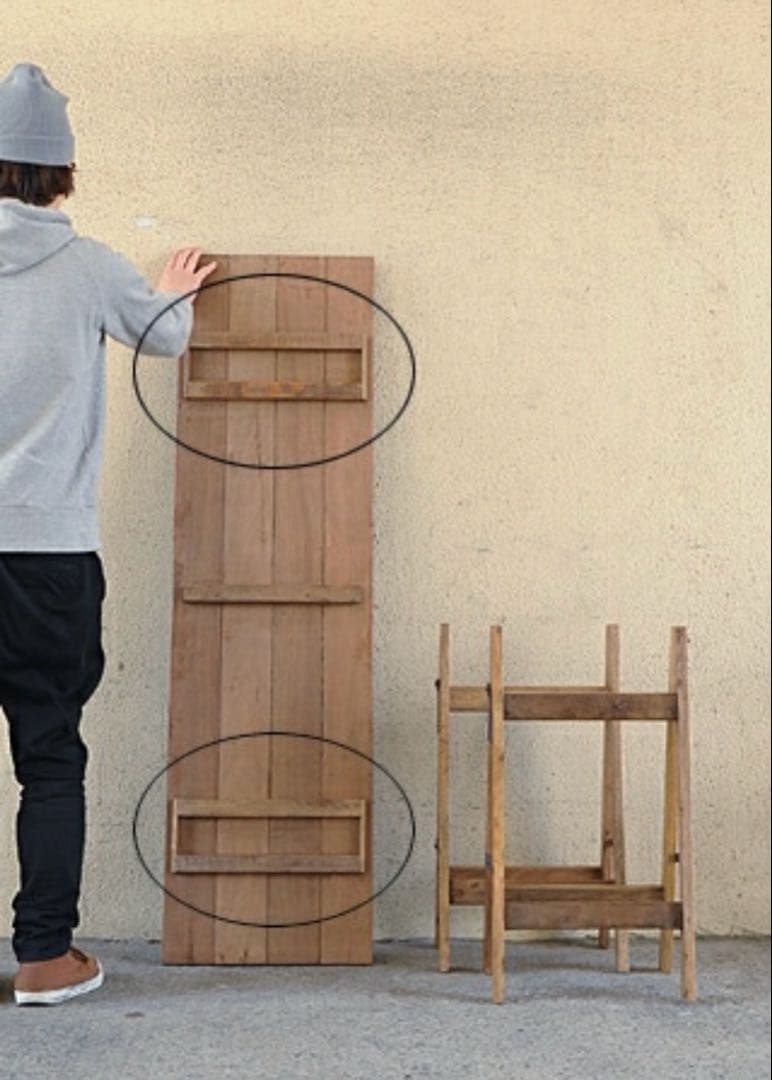 折りたたみ木製カウンターテーブル フォールディングテーブル　アンティーク