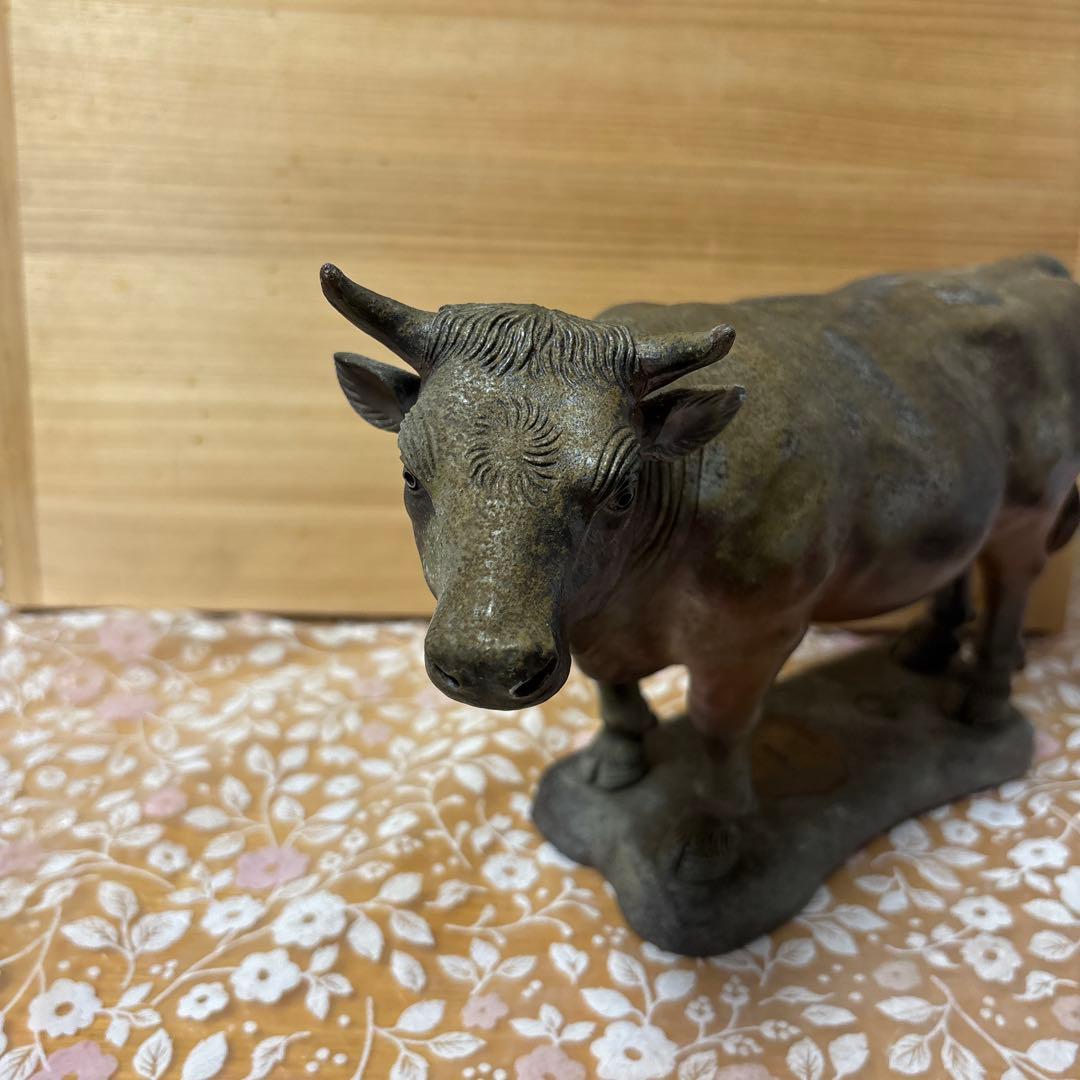 備前焼　小西陶古 干支 牛 置物