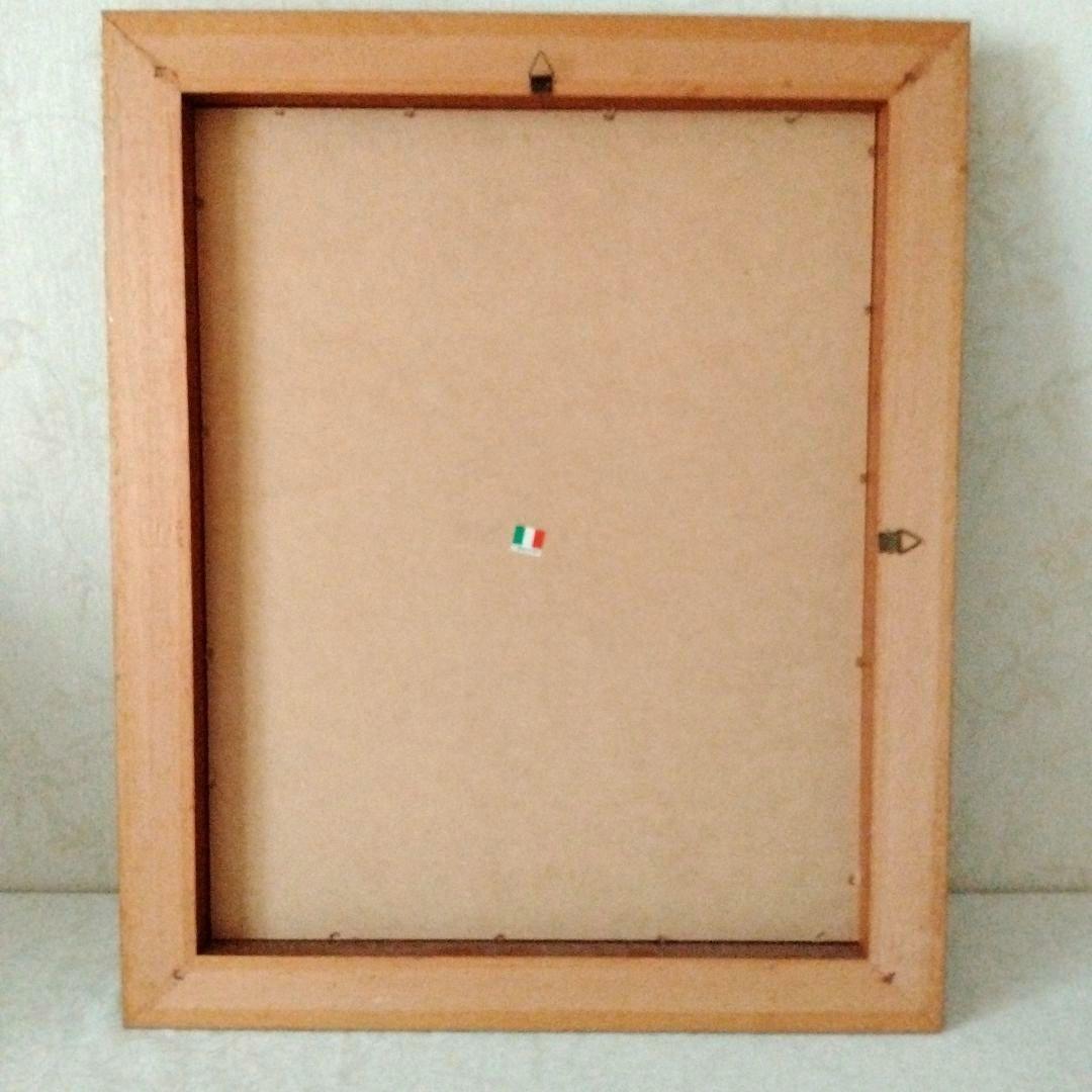 大型バラの絵画　装飾的ゴールドフレーム　金色額縁　アンティーク　イタリア製