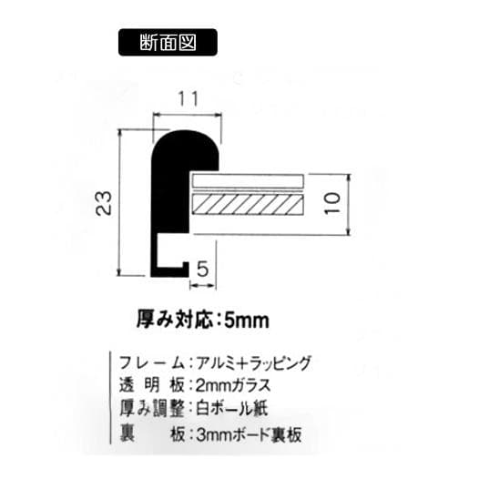 アルミ製デッサン額＼３枚セット／：太子サイズ・ブラッシュゴールド色