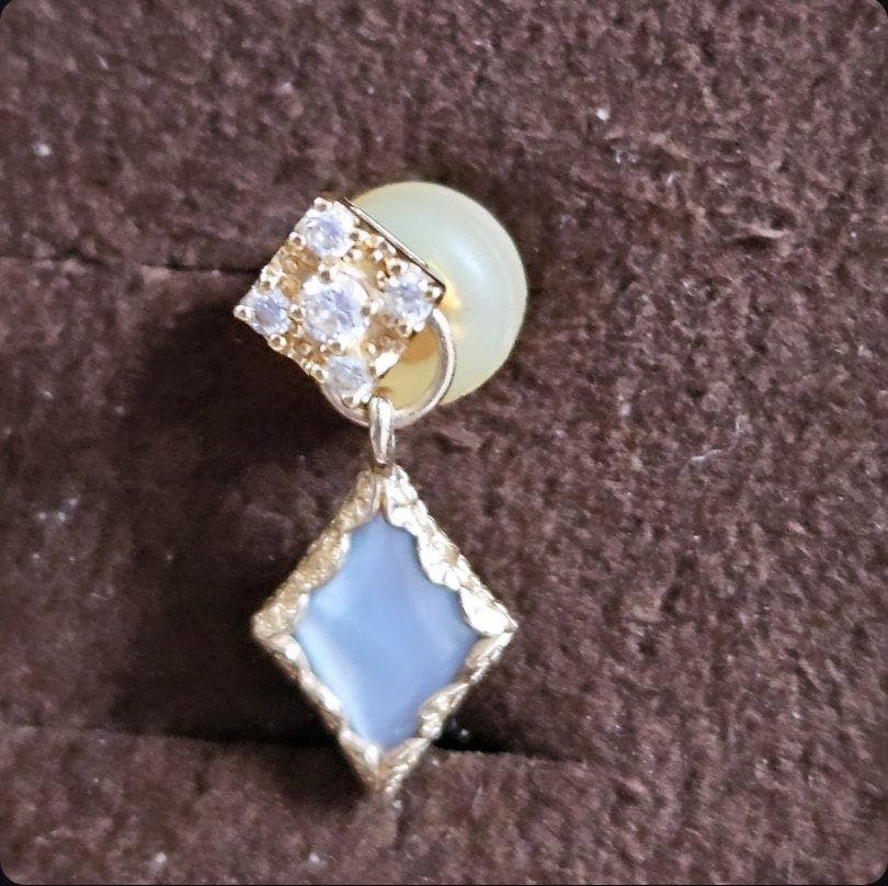 ◆ヴァンドーム青山 ピアス K18YG ダイヤモンド 繊細 アガット好きにも◎