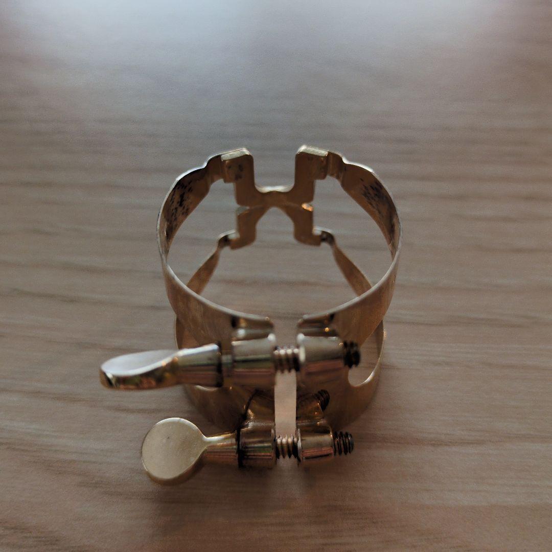 ハリソン バリトンサックス リガチャー ピンクゴールド ケース付き