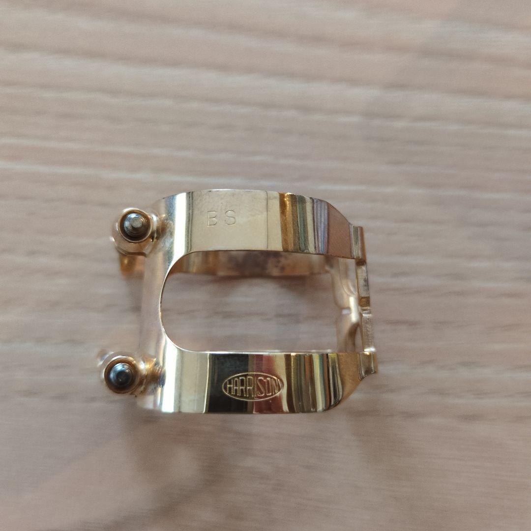 ハリソン バリトンサックス リガチャー ピンクゴールド ケース付き