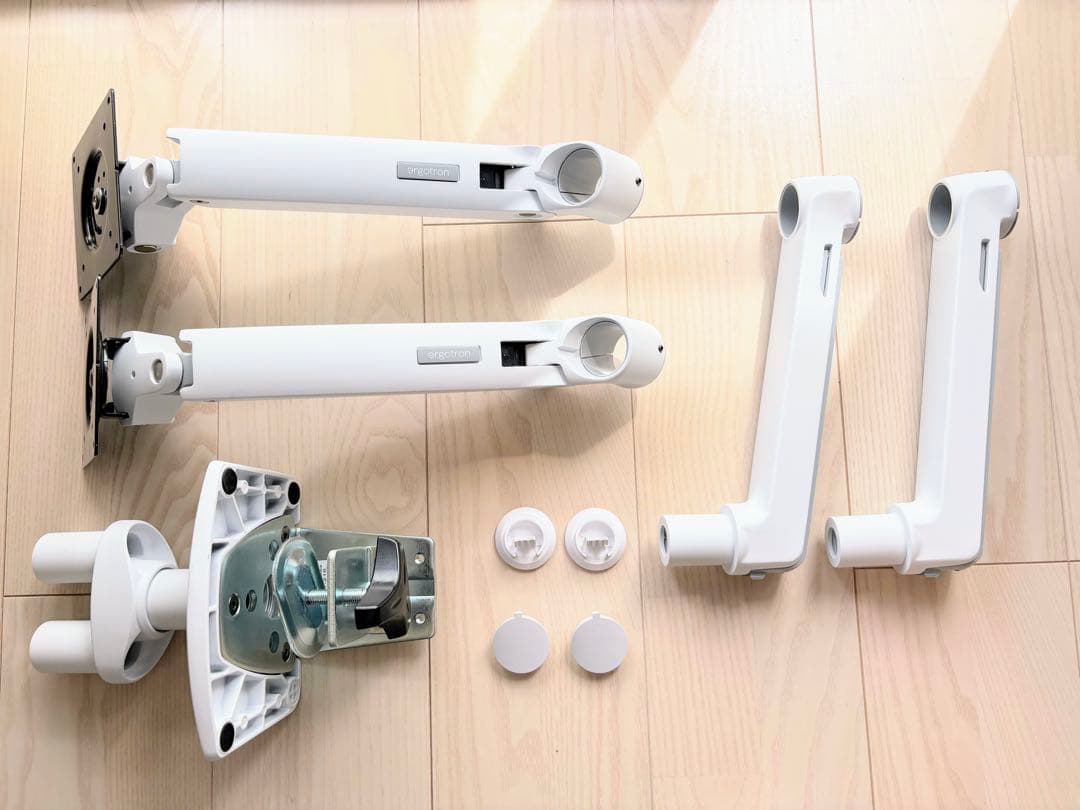 エルゴトロン　LXモニターアーム　デスクマウントデュアル　横型　2画面　ホワイト