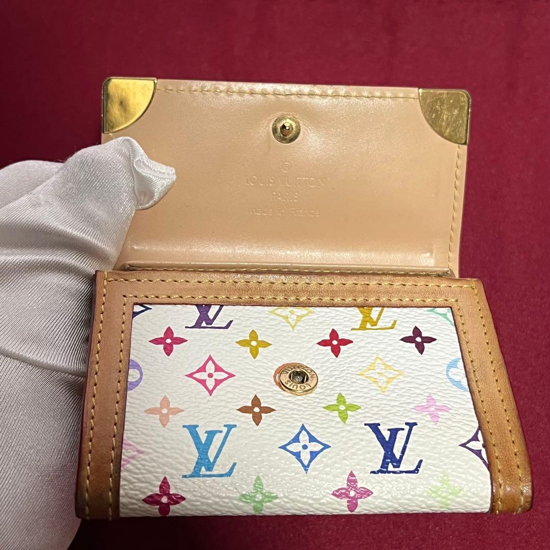 LOUIS VUITTON ポルトモネ　プラ　ケース　マルチカラー　白