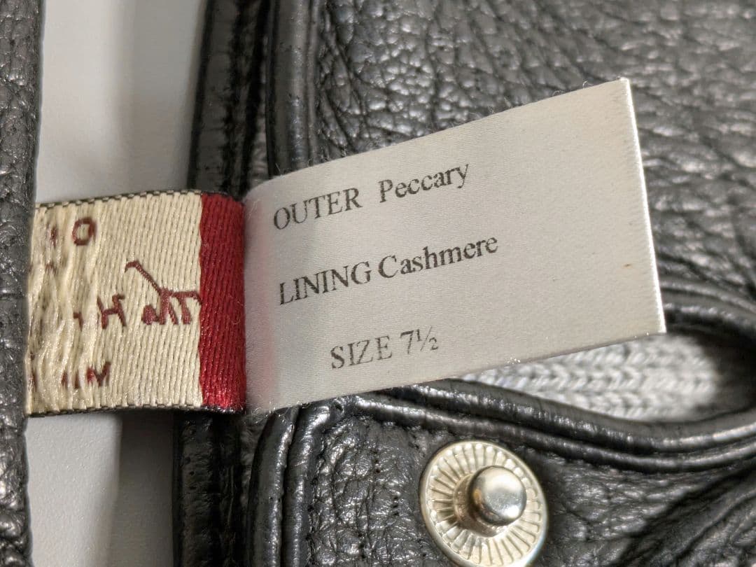 DENTS ペッカリー グローブ カシミヤライニング 黒