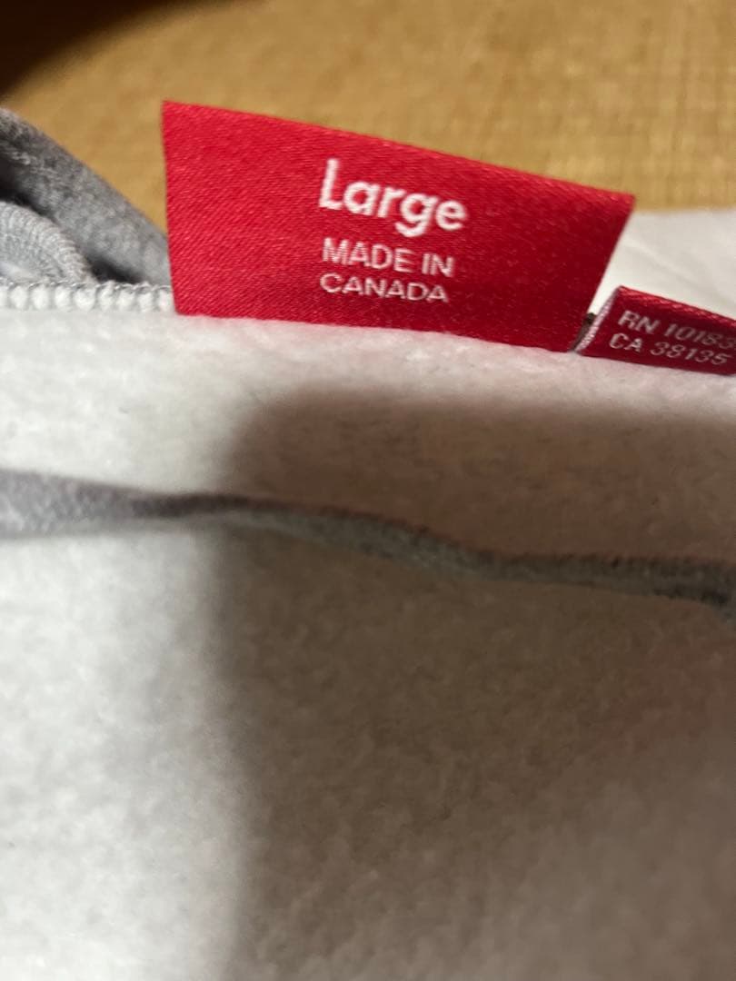 Supreme パーカー　フルジップ　L グレー