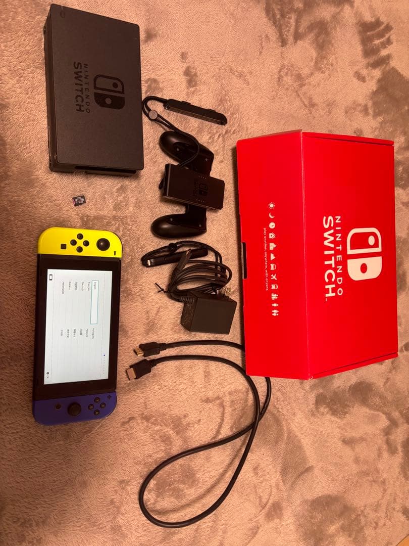 Nintendo Switch ネオンパープル/イエロー　本体　SDカード付