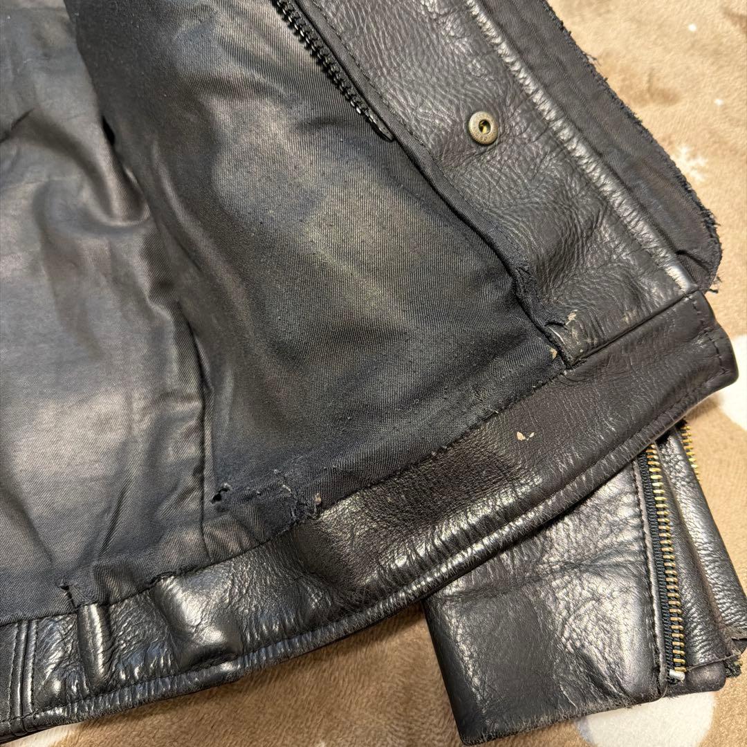 vanson ライダースジャケット シングル レザー Type B 難有