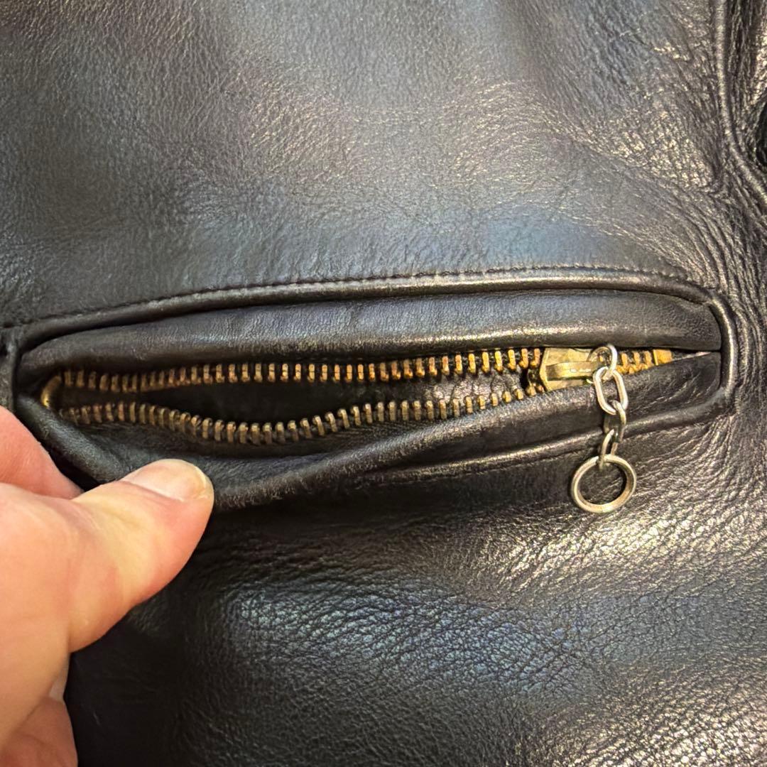 vanson ライダースジャケット シングル レザー Type B 難有