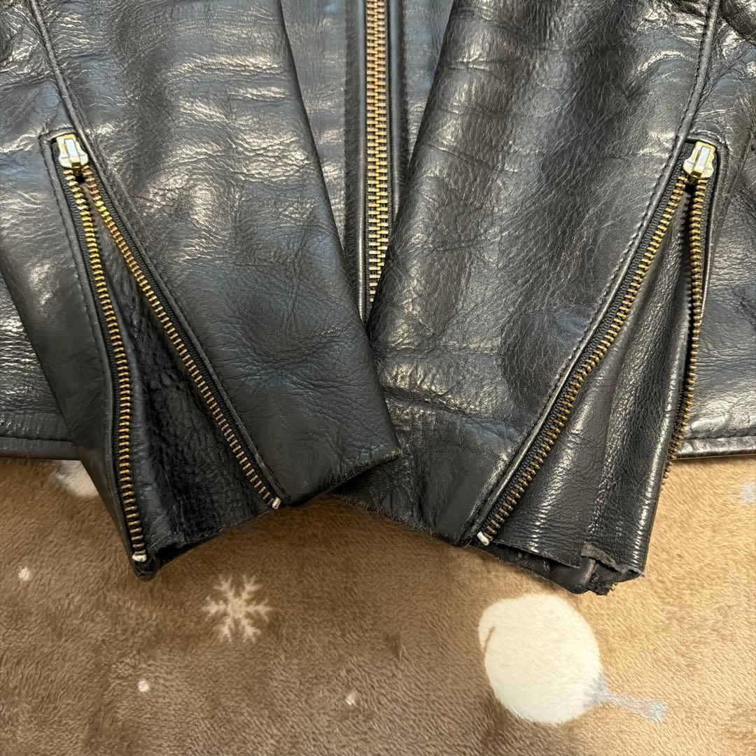 vanson ライダースジャケット シングル レザー Type B 難有