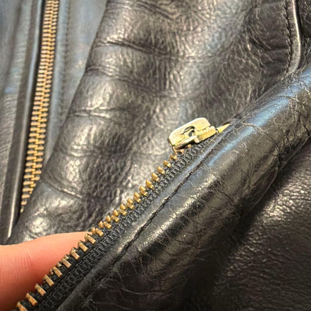 vanson ライダースジャケット シングル レザー Type B 難有