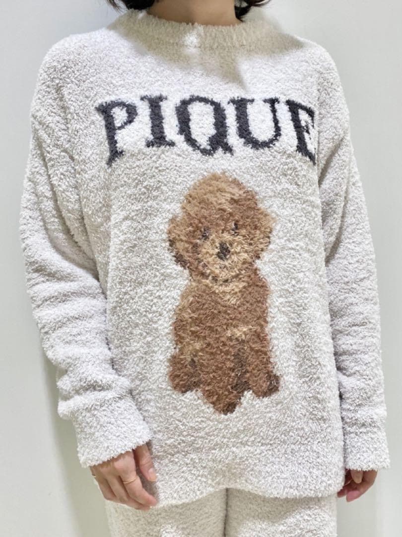 新品未開封 ジェラートピケ トイプードル プルオーバー&ロングパンツ 上下セット