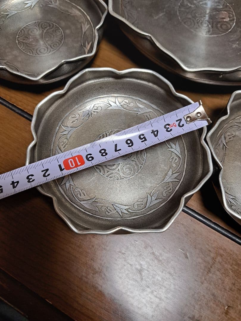 本錫　継山　皿　菓子皿