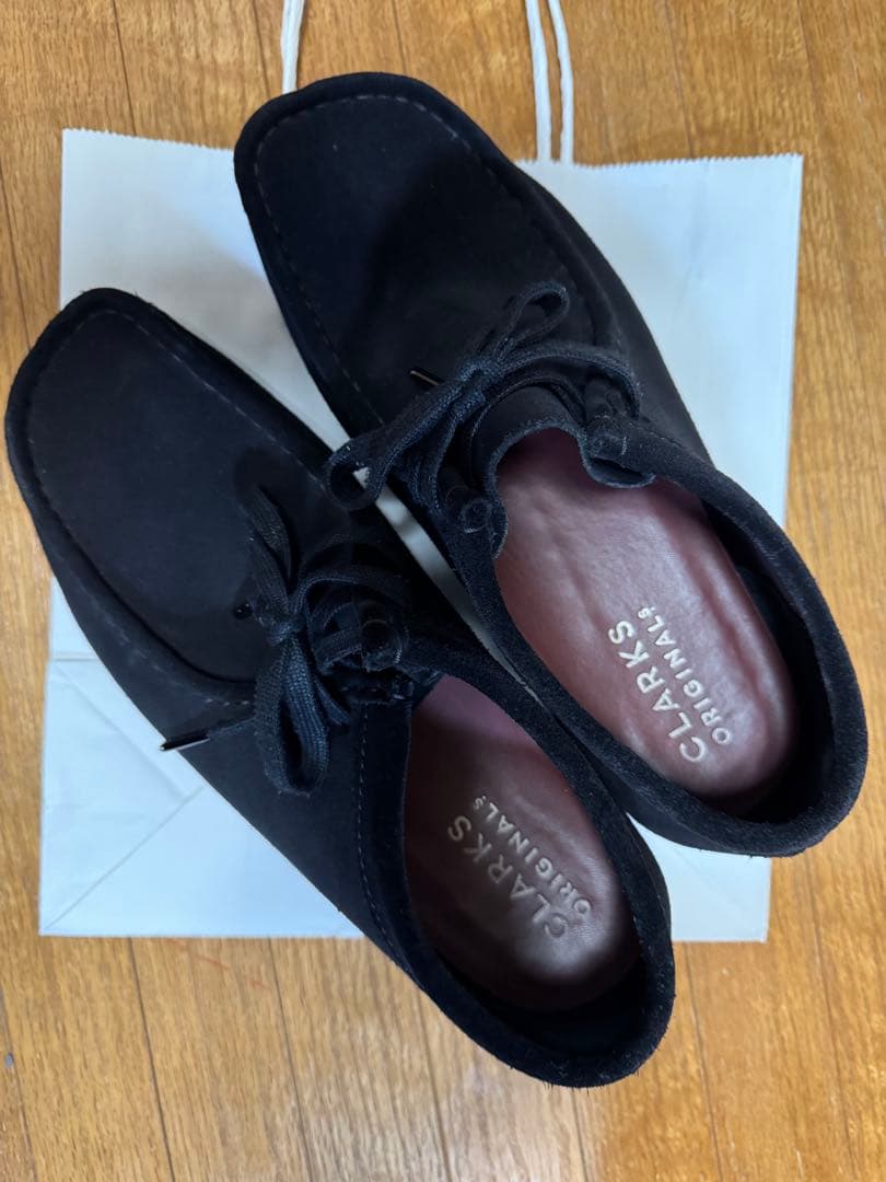 CLARKS ORIGINALS Wallabee ブラックスエード 7.5