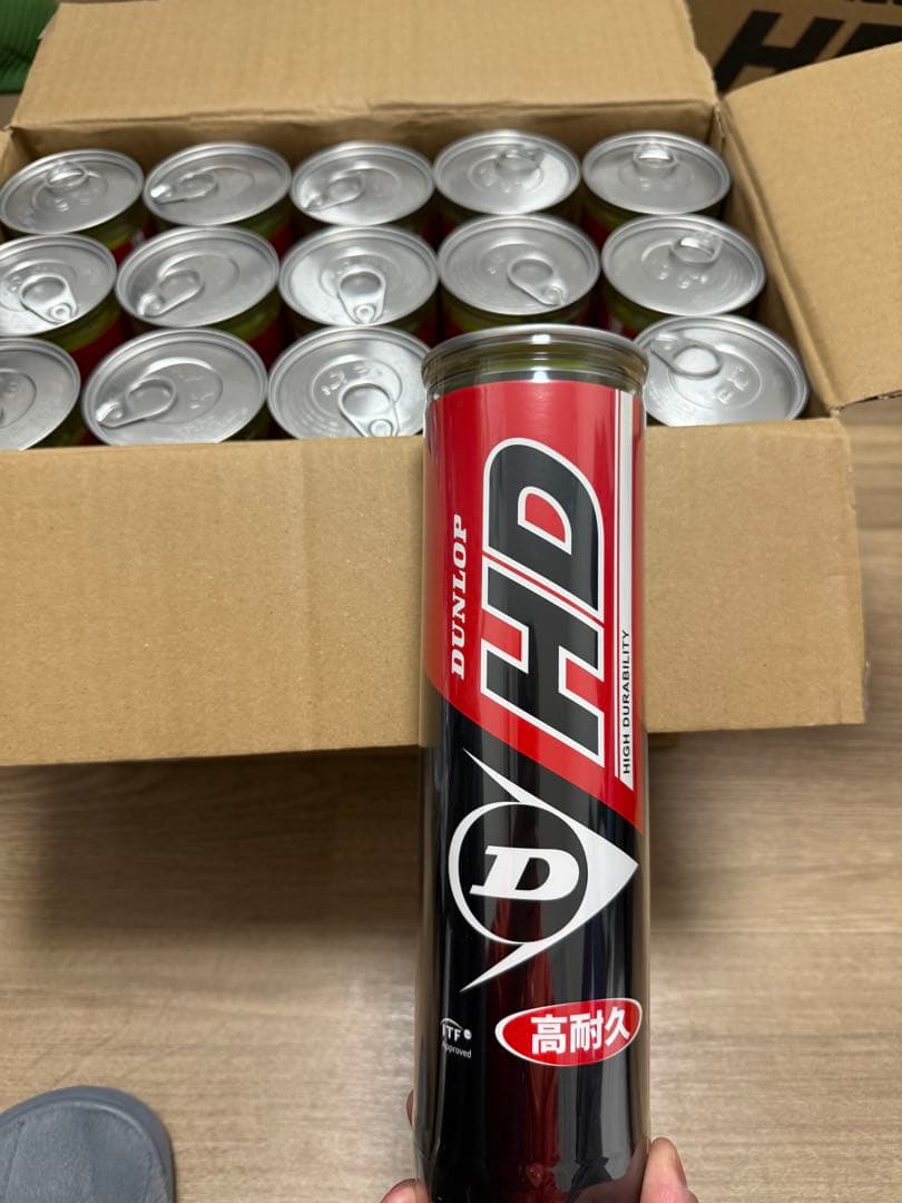 DUNLOP HD テニスボール 4個入り×15缶　2箱