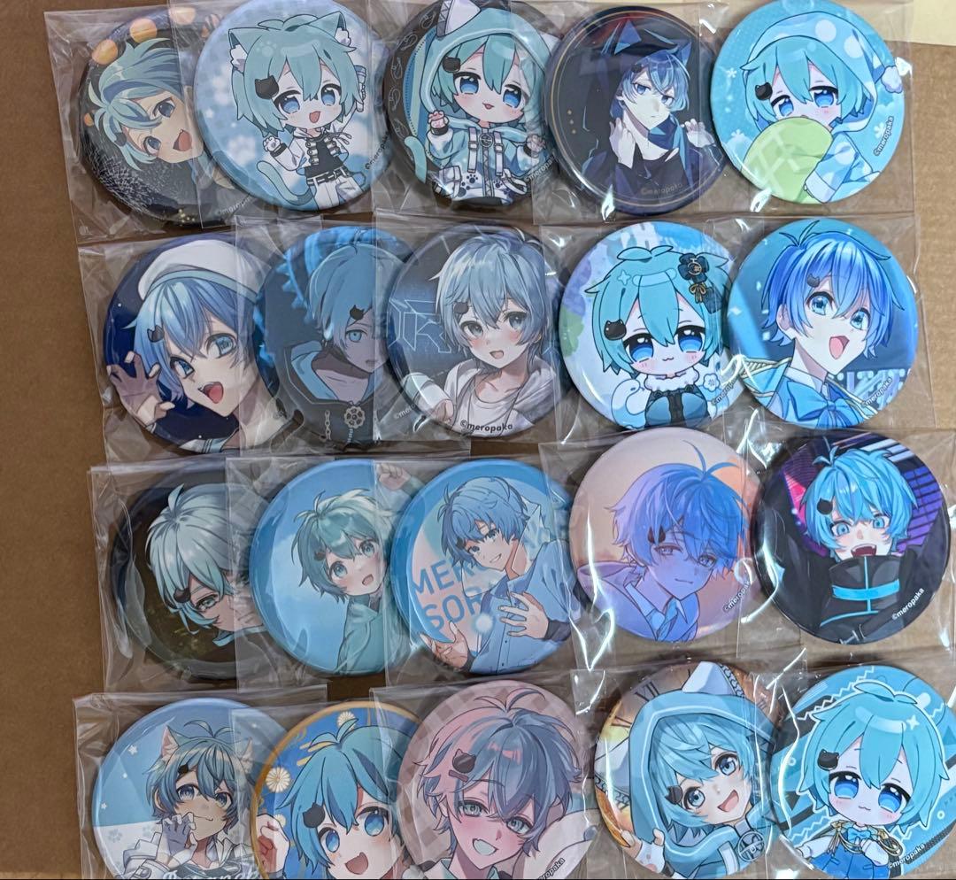 めろんぱーかー そらねこ 缶バッジ