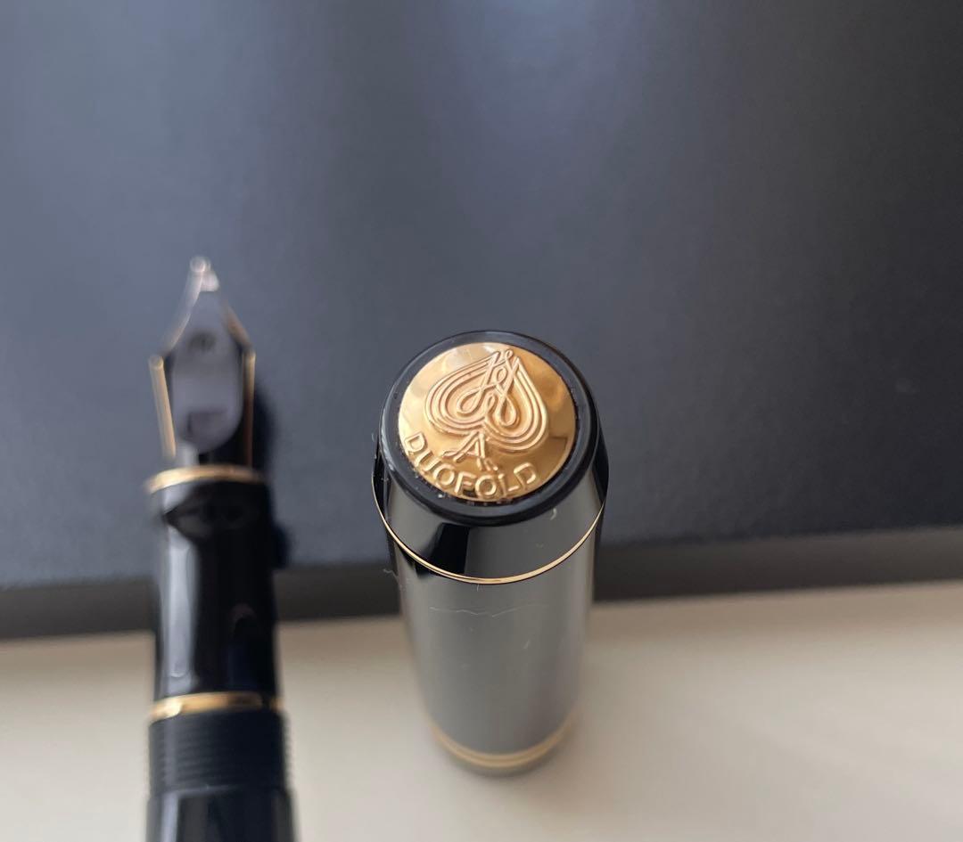 パーカー 万年筆 デュオフォールド ブラック　インクカートリッジ(5本)付き