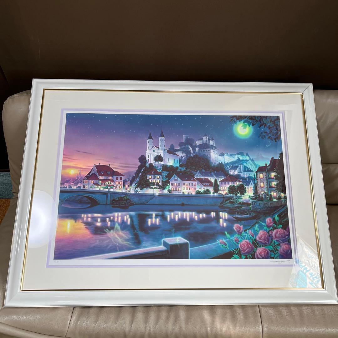 塚本 馨三　「ムーンライトシャトー」　絵画　ジクレー