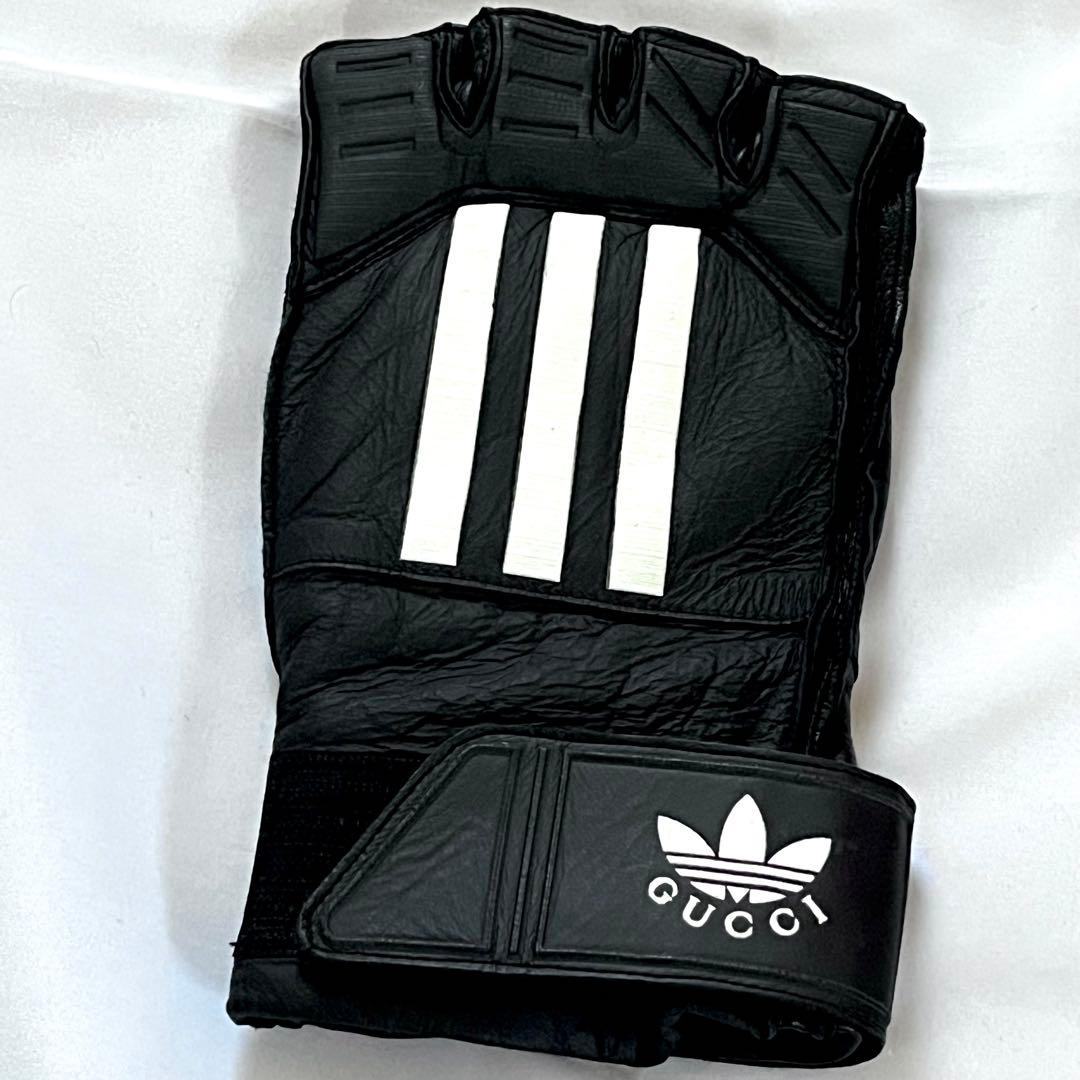 【美品】GUCCI グッチ アディダス グローブ 羊革 ブラック