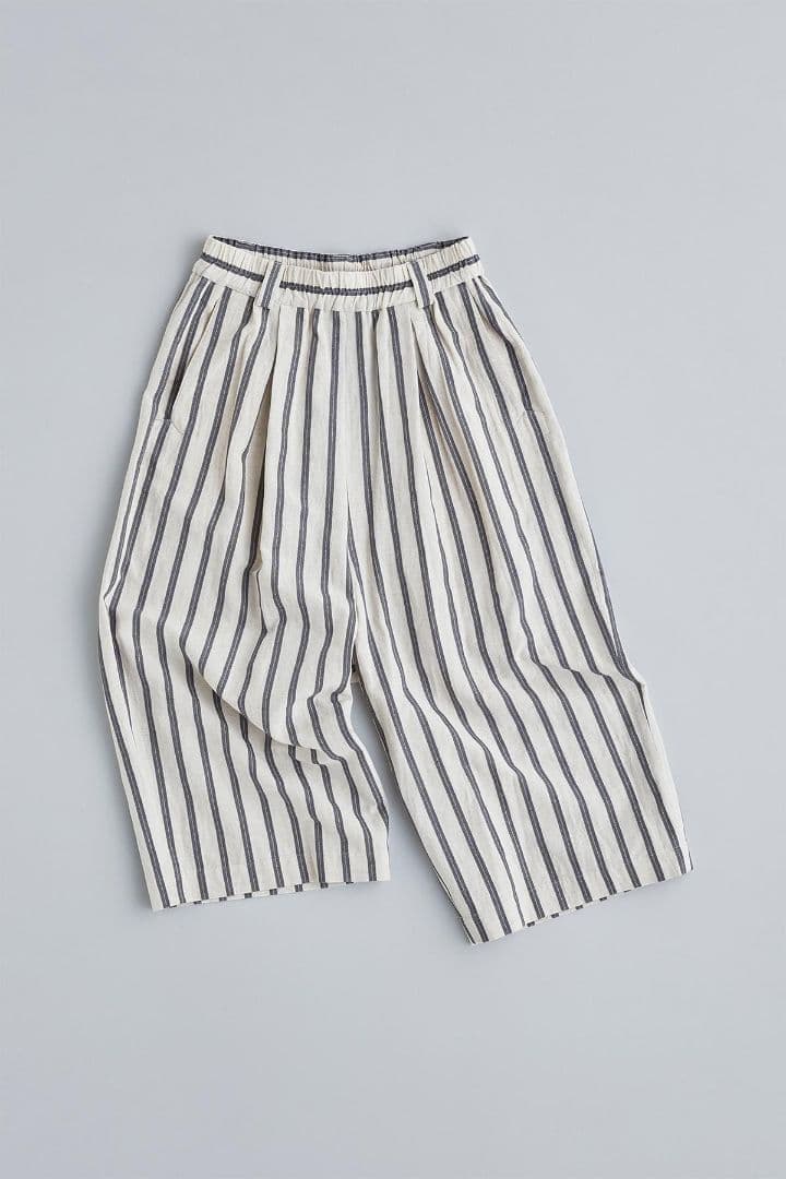 アトリエナルセcotton linen gaucho pants ～stripe