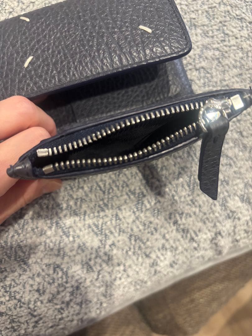 マルジェラ　財布　ネイビー