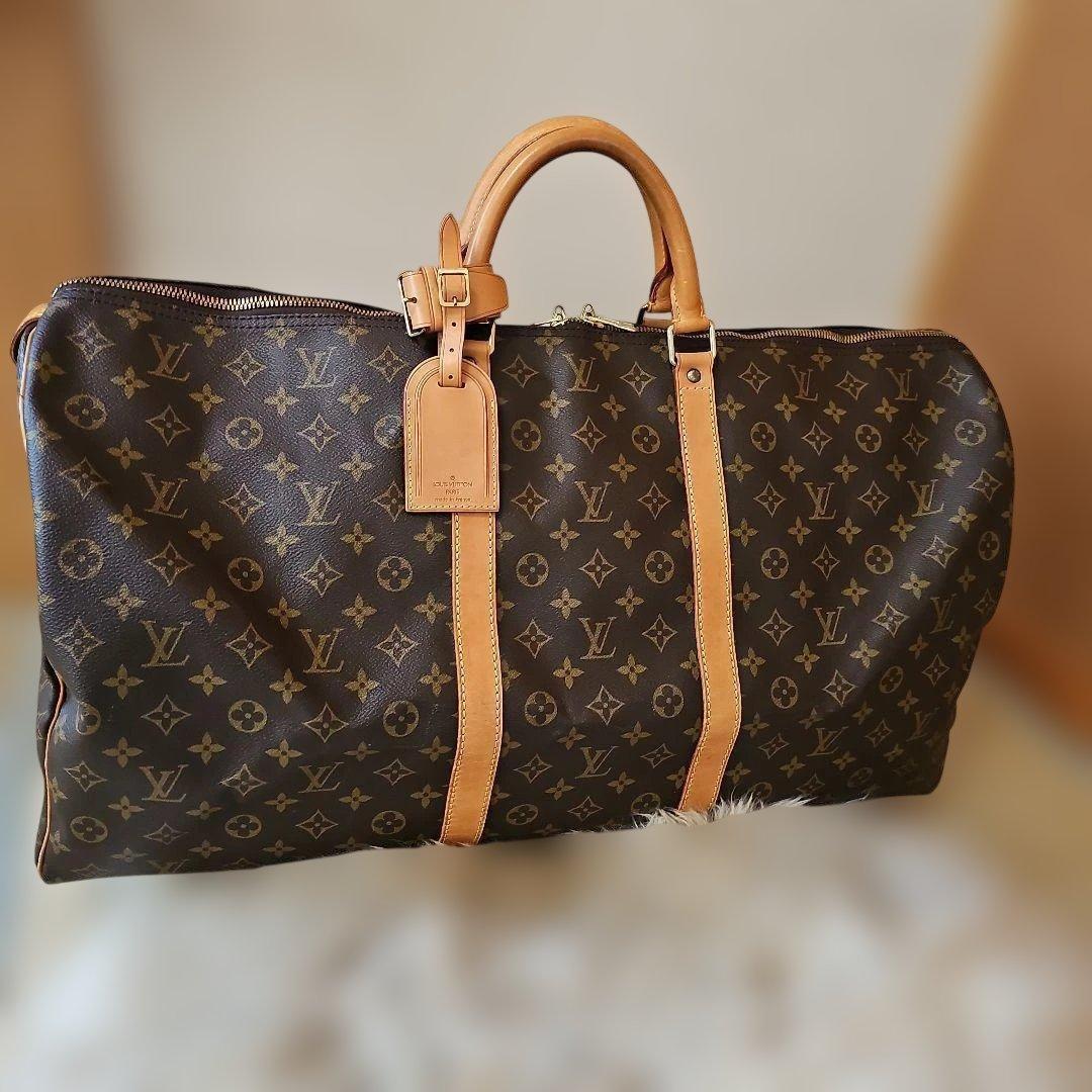 超美品 ルイヴィトン ボストンバッグ モノグラム キーポル60 鍵付き バッグ