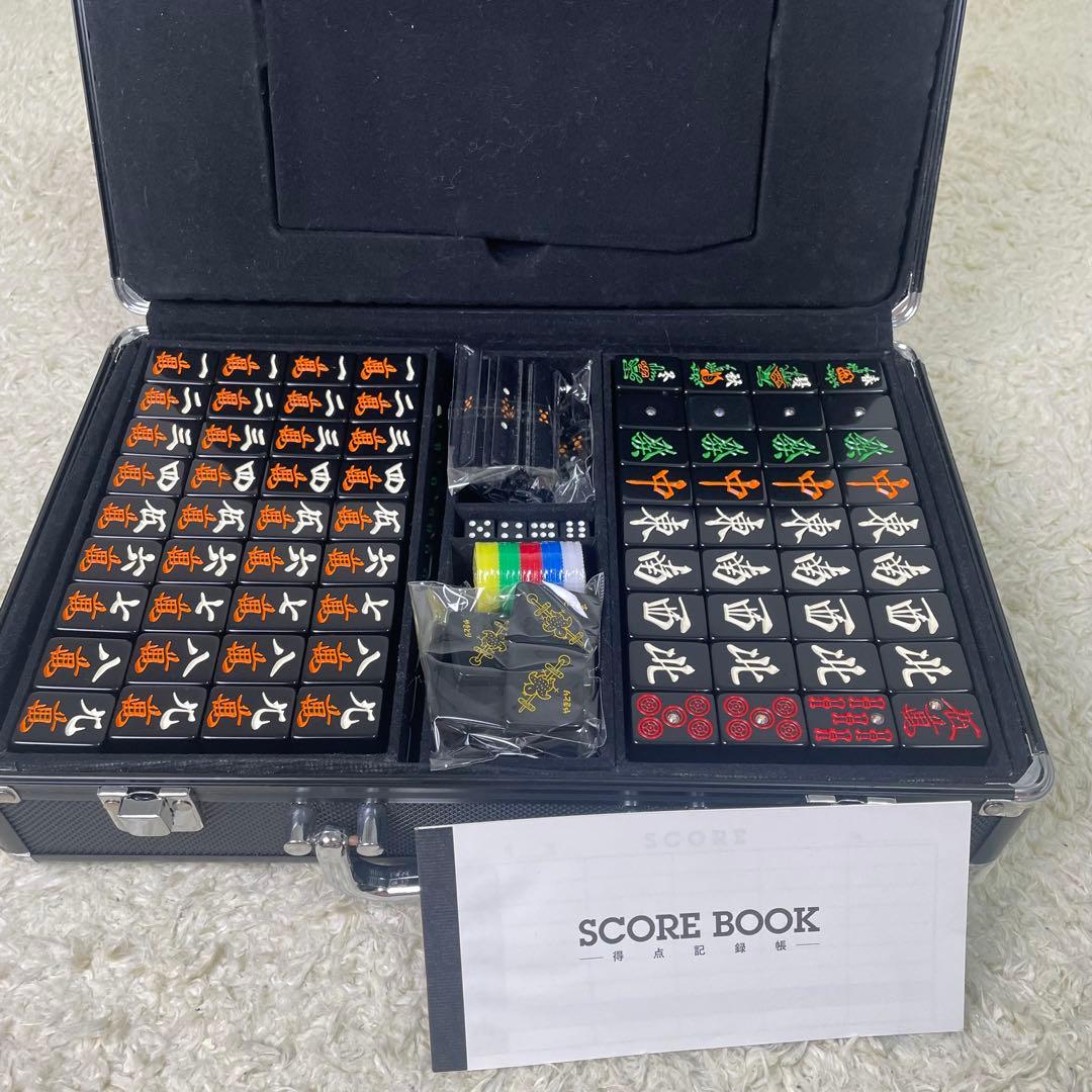 高級重量麻雀牌「般若」オールブラック　ダイヤ牌